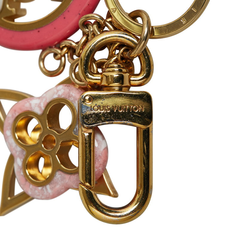 Louis Vuitton Key Holder Charm M64525 Gold Pink in Very Good Condition