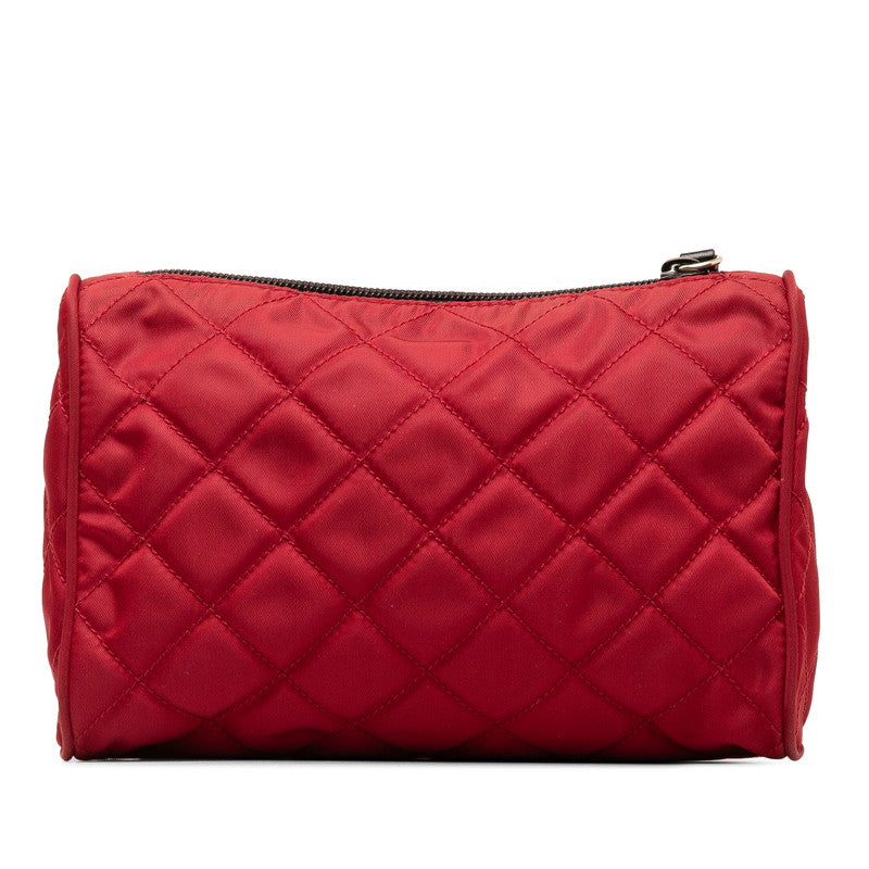 Prada Nylon Leather Quilted Pouch MV599