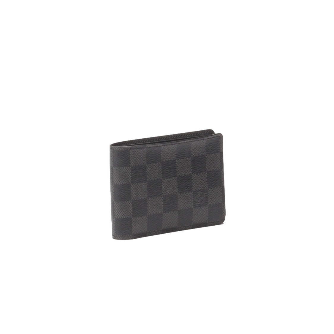 Louis Vuitton Damier Graphite Portefeuille Slender Canvas Short Wallet N63261 in Fair condition