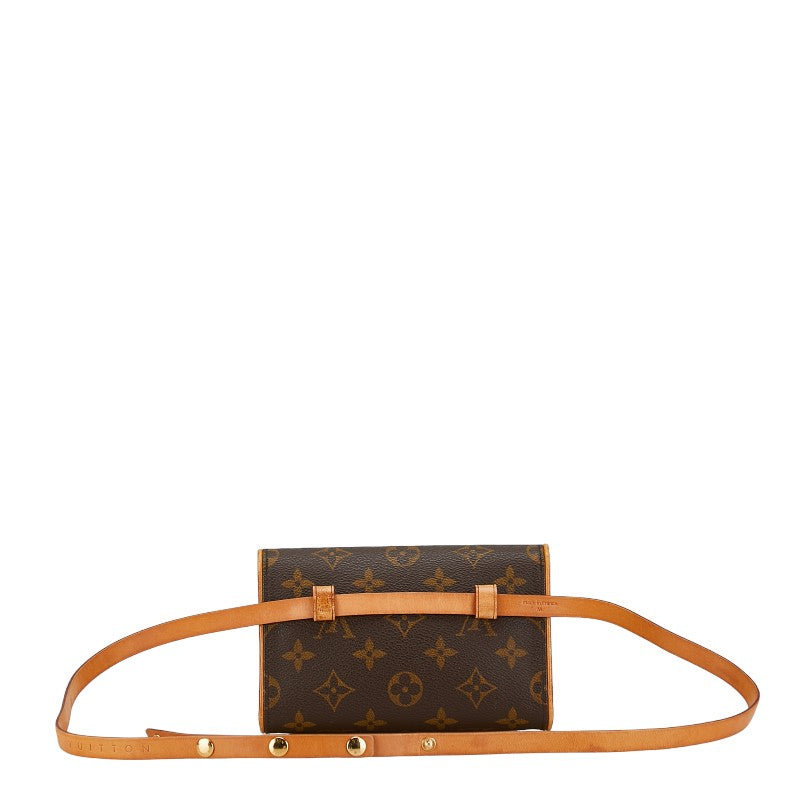 Louis Vuitton Monogram Pochette Florentine Waist Bag M51855 Brown PVC Leather