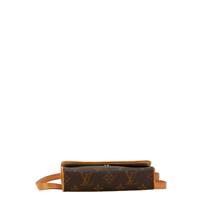 Louis Vuitton Monogram Pochette Florentine Waist Bag M51855 Brown PVC Leather