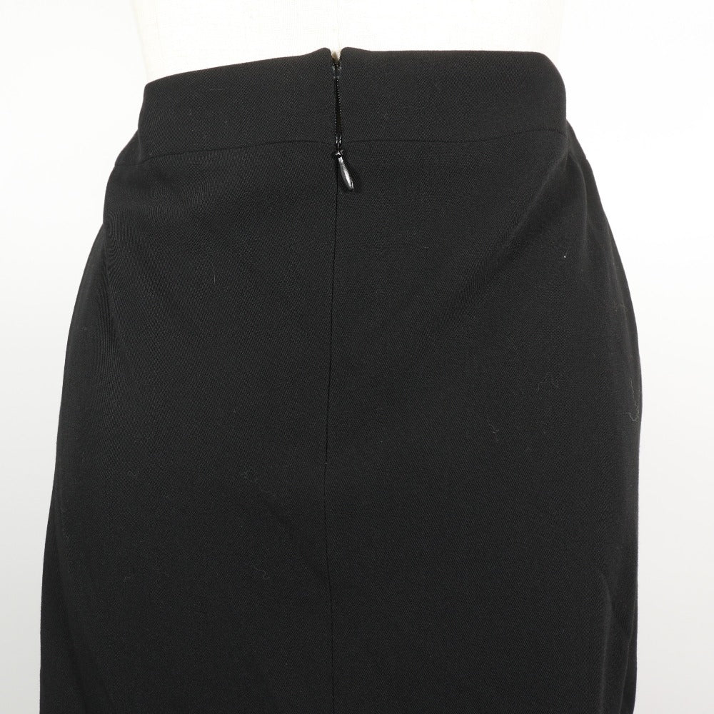 Chanel Wool Skirt Black Used