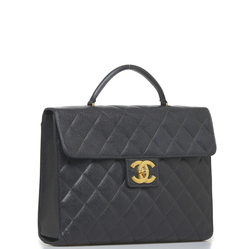 CC Quilted Caviar Briefcase