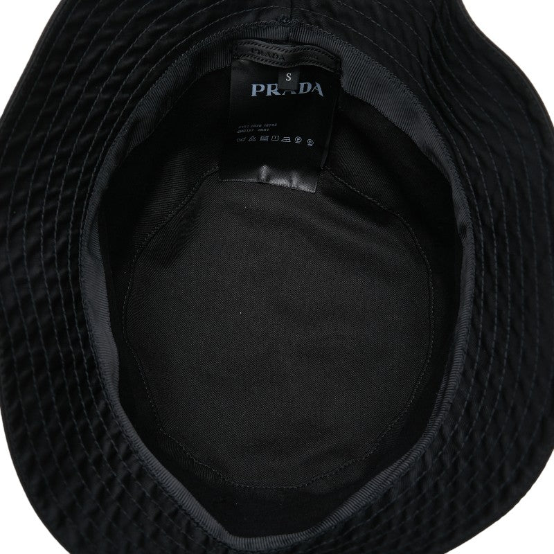 Prada Re-Nylon Bucket Hat Size S Black Nylon in Great Condition