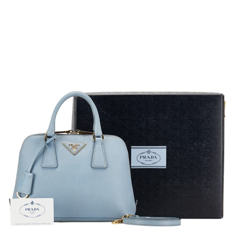 Prada Saffiano Lux Small Promenade Bag Leather Handbag BL0838 in Good condition