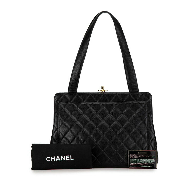 Chanel Caviar Skin Coco Mark Tote Bag