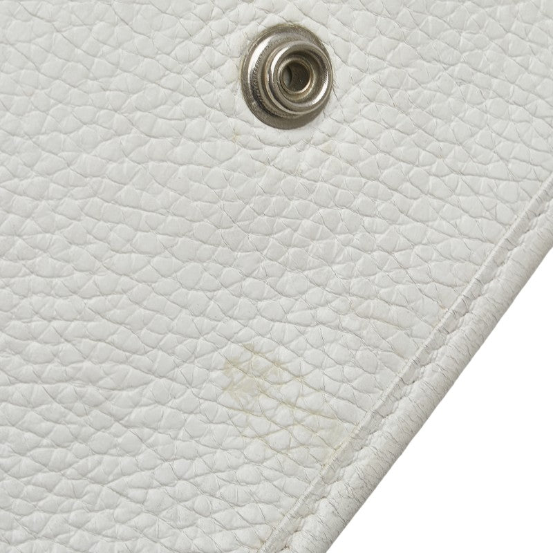 Hermes Evelyne PM Leather Crossbody Bag White Silver