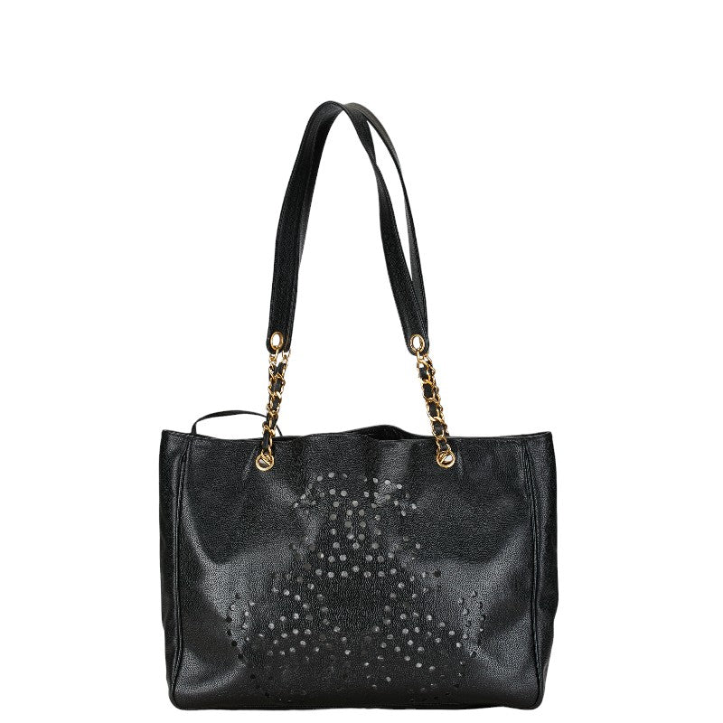 Chanel Caviar Triple Coco Mark Chain Shoulder Tote