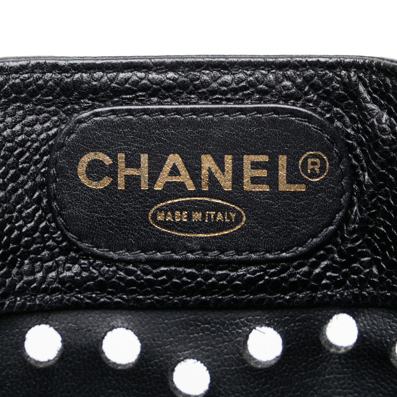 Chanel Caviar Triple Coco Mark Chain Shoulder Tote