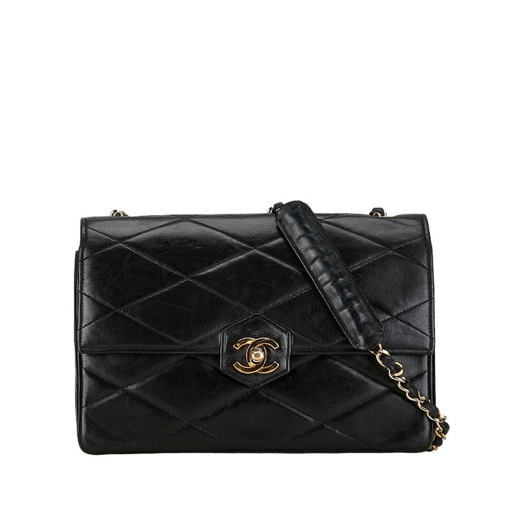 Chanel Lambskin Matelasse Diamond Stitch Chain Shoulder Bag