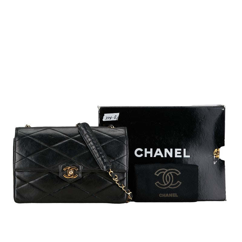 Chanel Lambskin Matelasse Diamond Stitch Chain Shoulder Bag