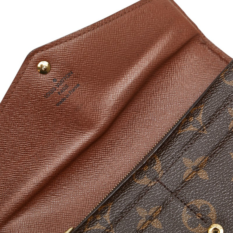 Louis Vuitton Monogram Portefeuille Sarah Long Wallet M60531 Brown PVC Leather