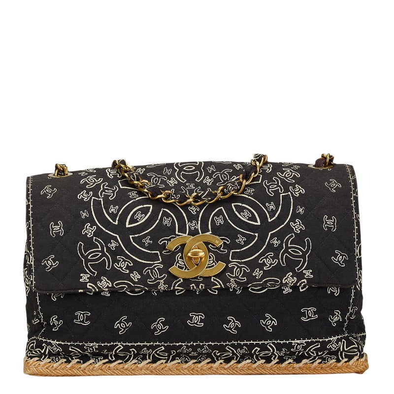 Chanel Cotton Matelasse Coco Mark Bandana Chain Bag