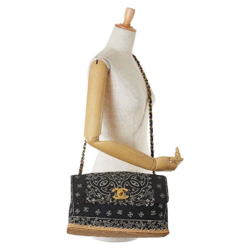 Chanel Cotton Matelasse Coco Mark Bandana Chain Bag