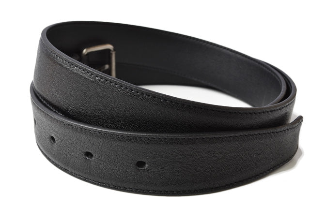 Saint Laurent Smooth Leather Belt Black