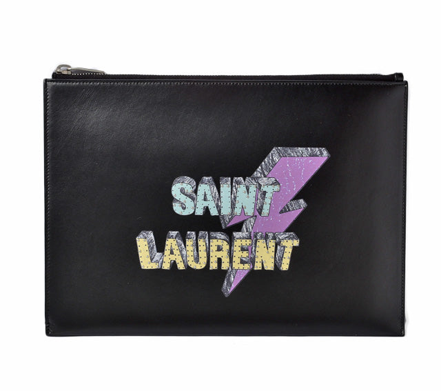 Yves Saint Laurent Leather iPad Mini Clutch Bag in Pristine Condition