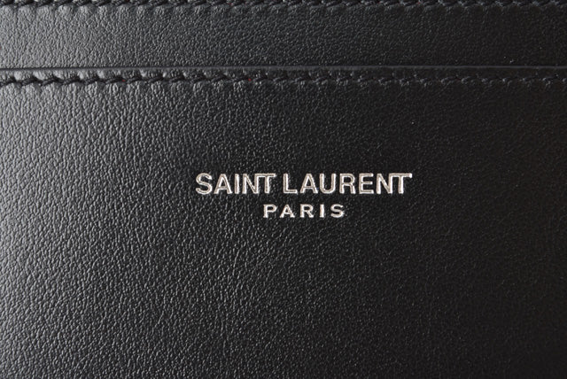 Yves Saint Laurent Leather Card Case Black in Pristine Condition