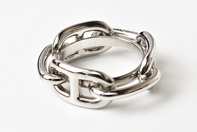 Hermes Scarf Ring Holder Silver Jumbo