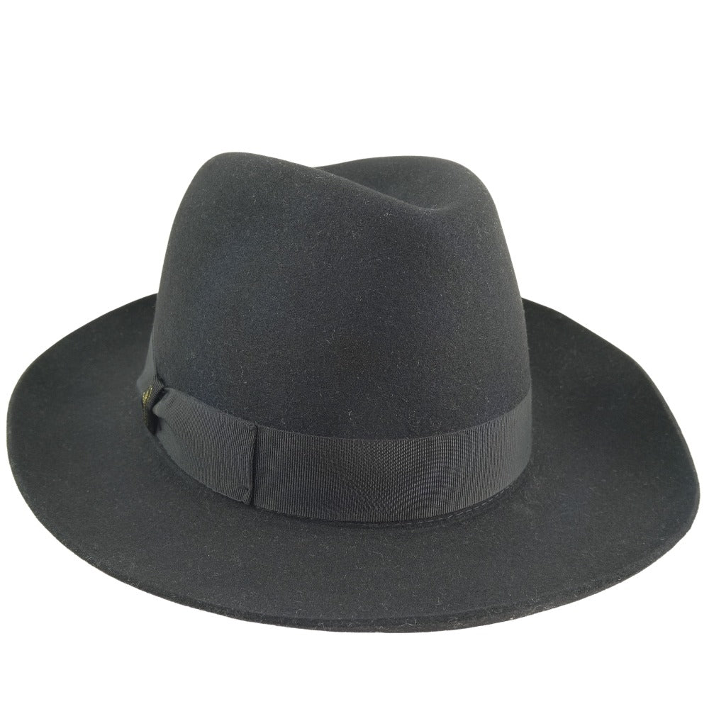 Borsalino Wool Hat with Pin Brooch Black