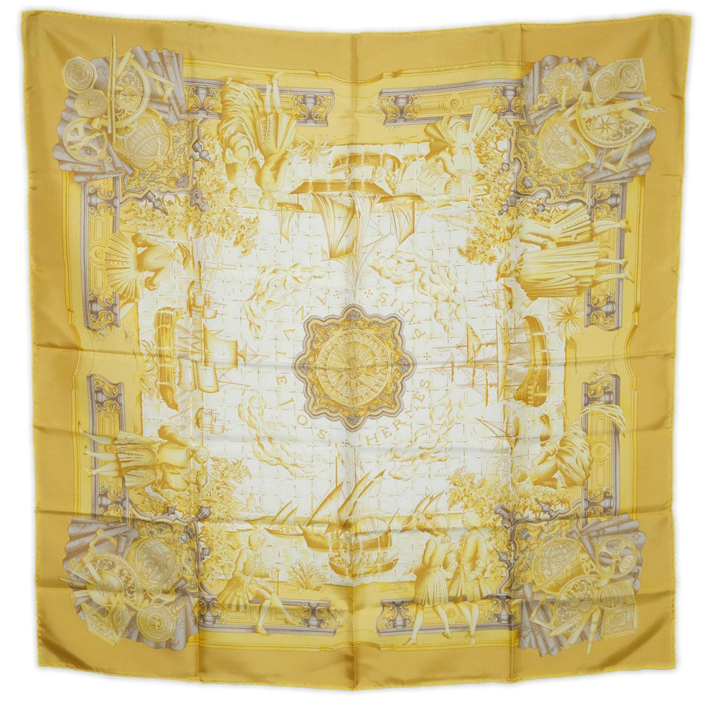 Hermes Silk Scarf Carré 90 Gold