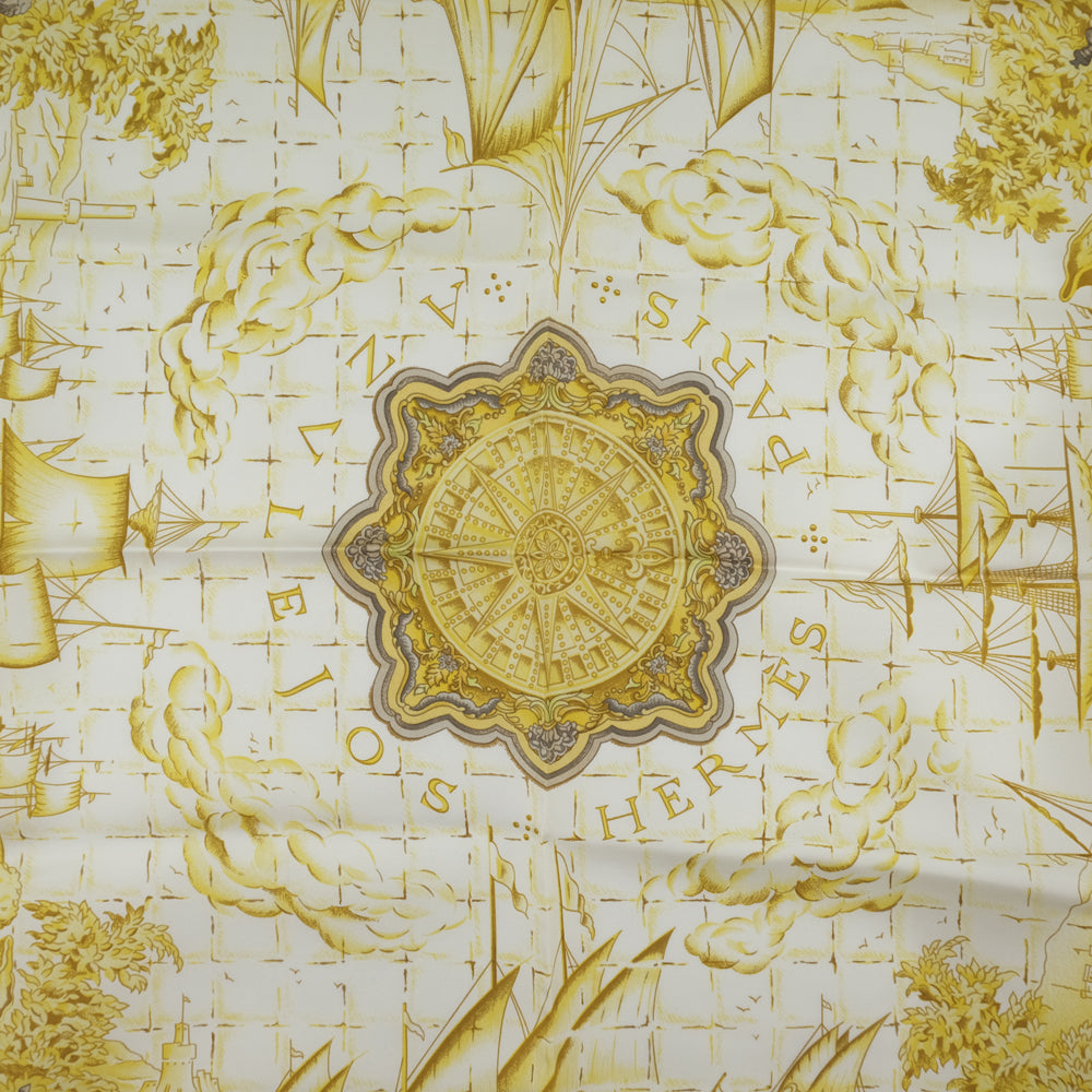 Hermes Silk Scarf Carré 90 Gold