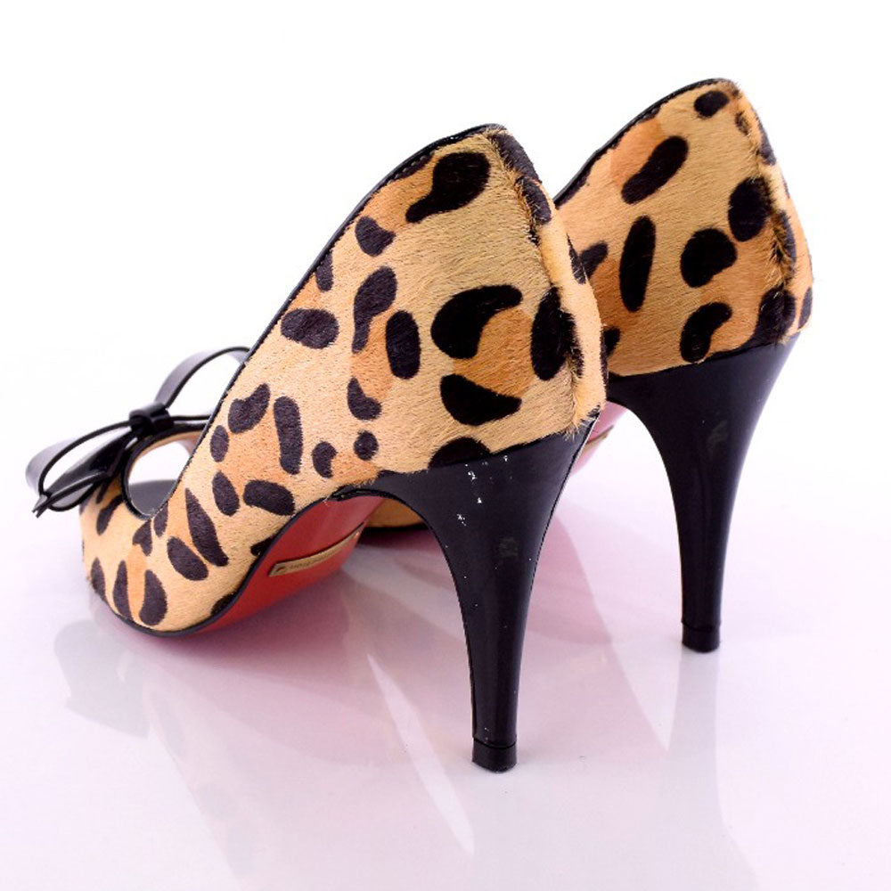 Leather Pumps Leopard Print 35