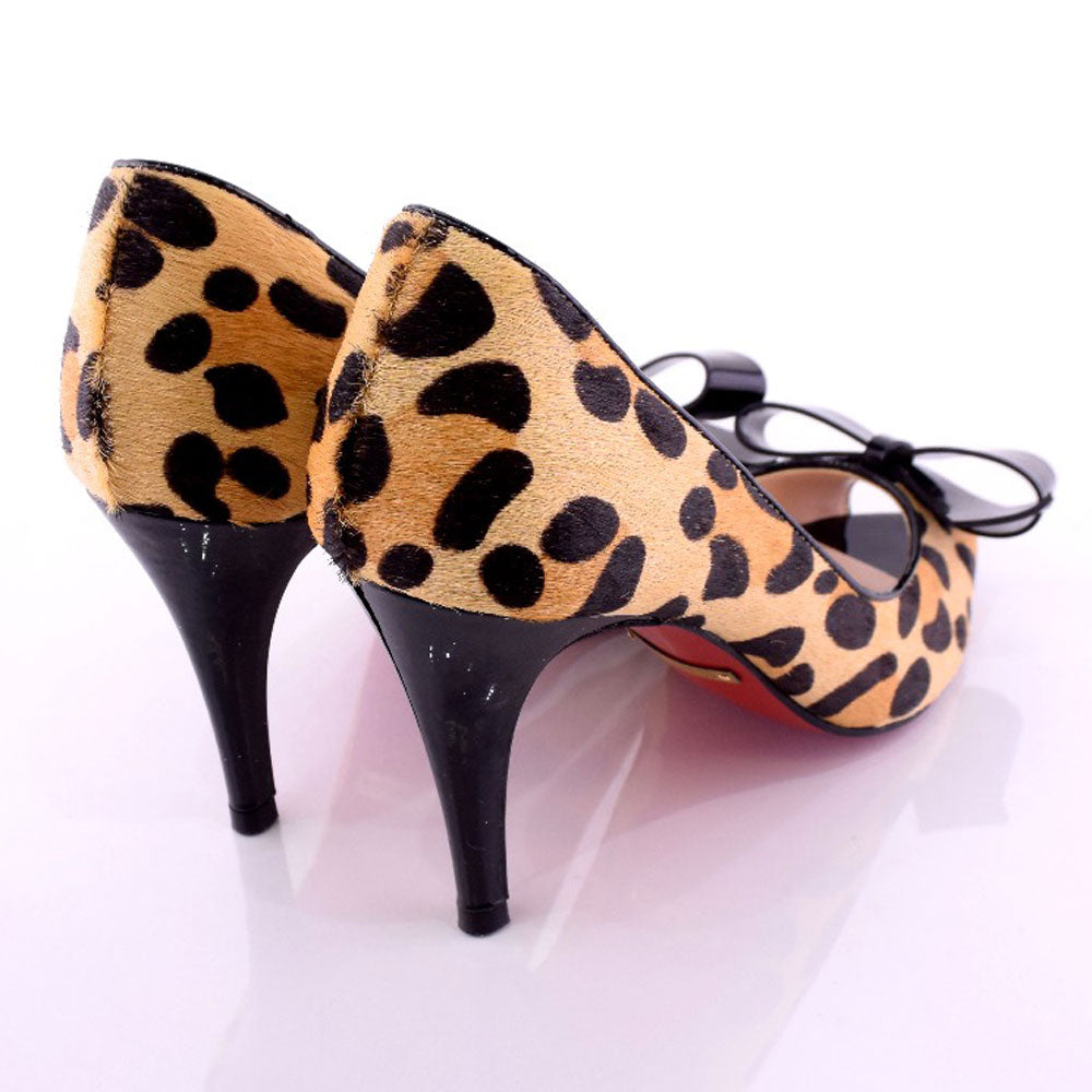 Leather Pumps Leopard Print 35