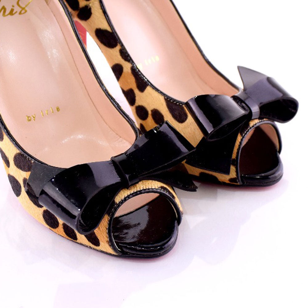 Leather Pumps Leopard Print 35