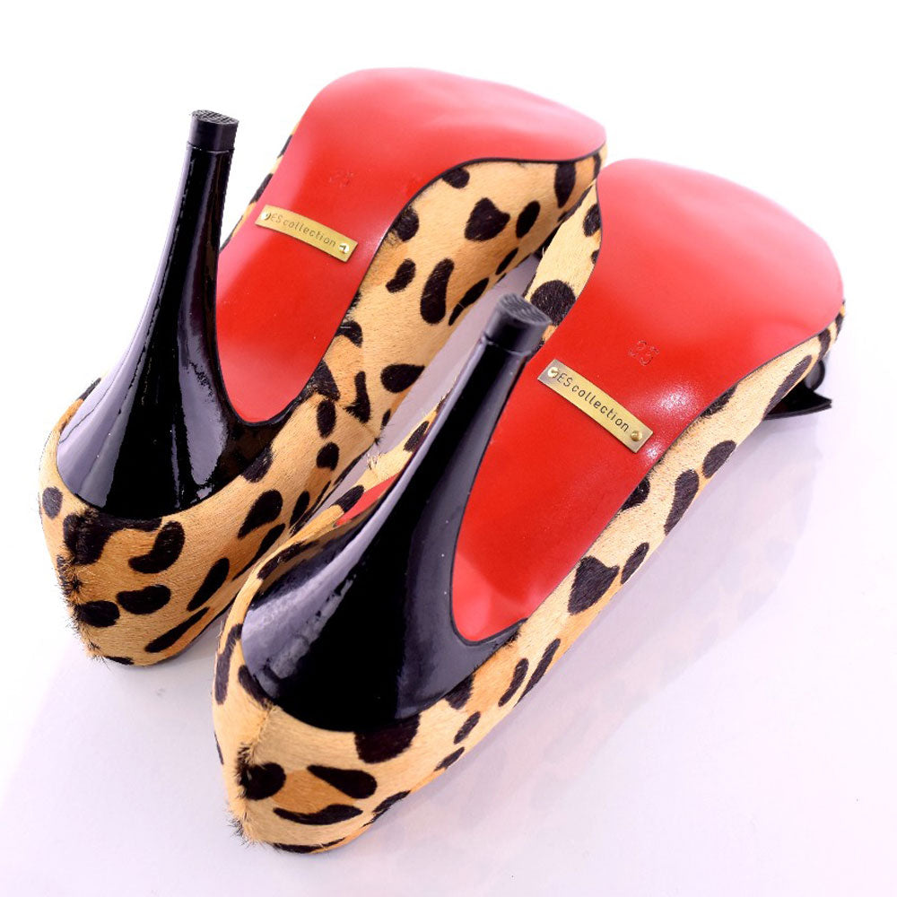 Leather Pumps Leopard Print 35