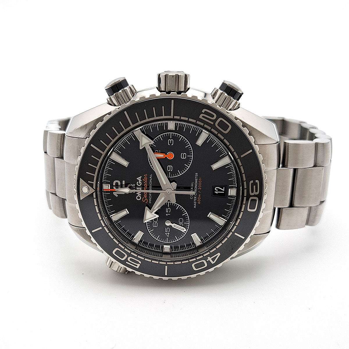 OMEGA Seamaster Planet Ocean Chronograph 215.30.46.51.01.001 Automatic Stainless Steel Men’s Pre-owned Watch 215.30.46.51.01.001