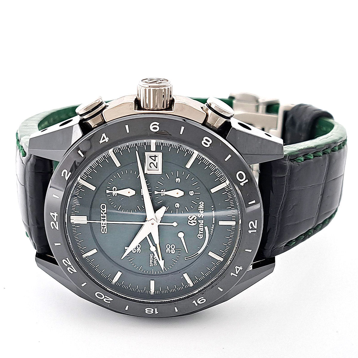 Seiko Grand Seiko Spring Drive Chronograph Baselworld SBGC017 Men's Ceramic/Titanium Wristwatch [Pre-Owned] SBGC017