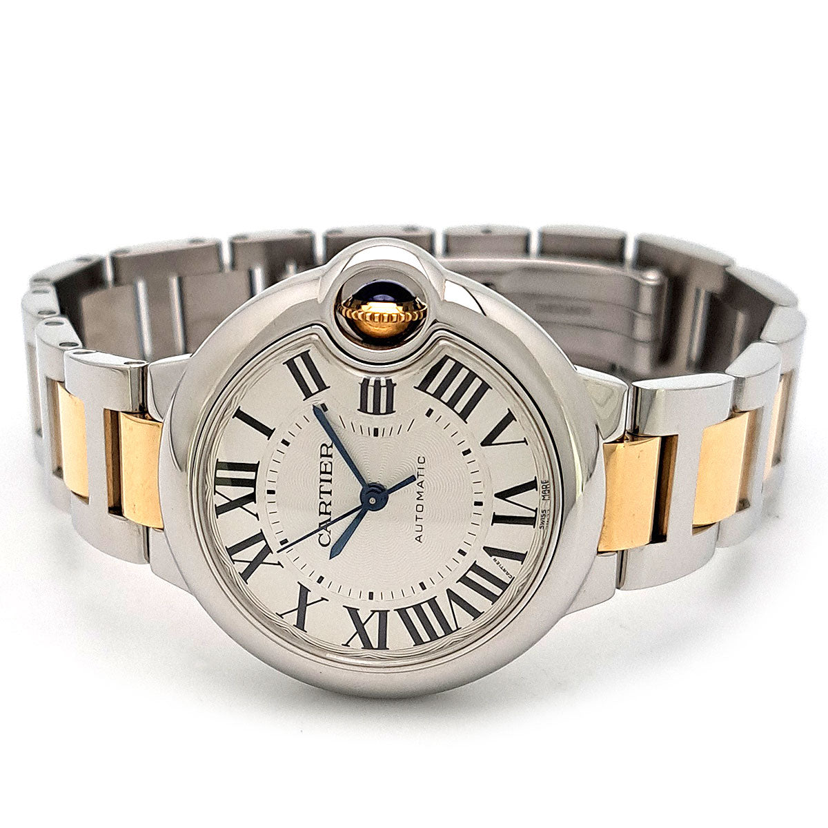 Cartier Ballon Bleu De Cartier Watch MM W2BB0002 Women’s/Boy's Automatic Watch in Stainless Steel/Yellow Gold (Pre-owned) W2BB0002