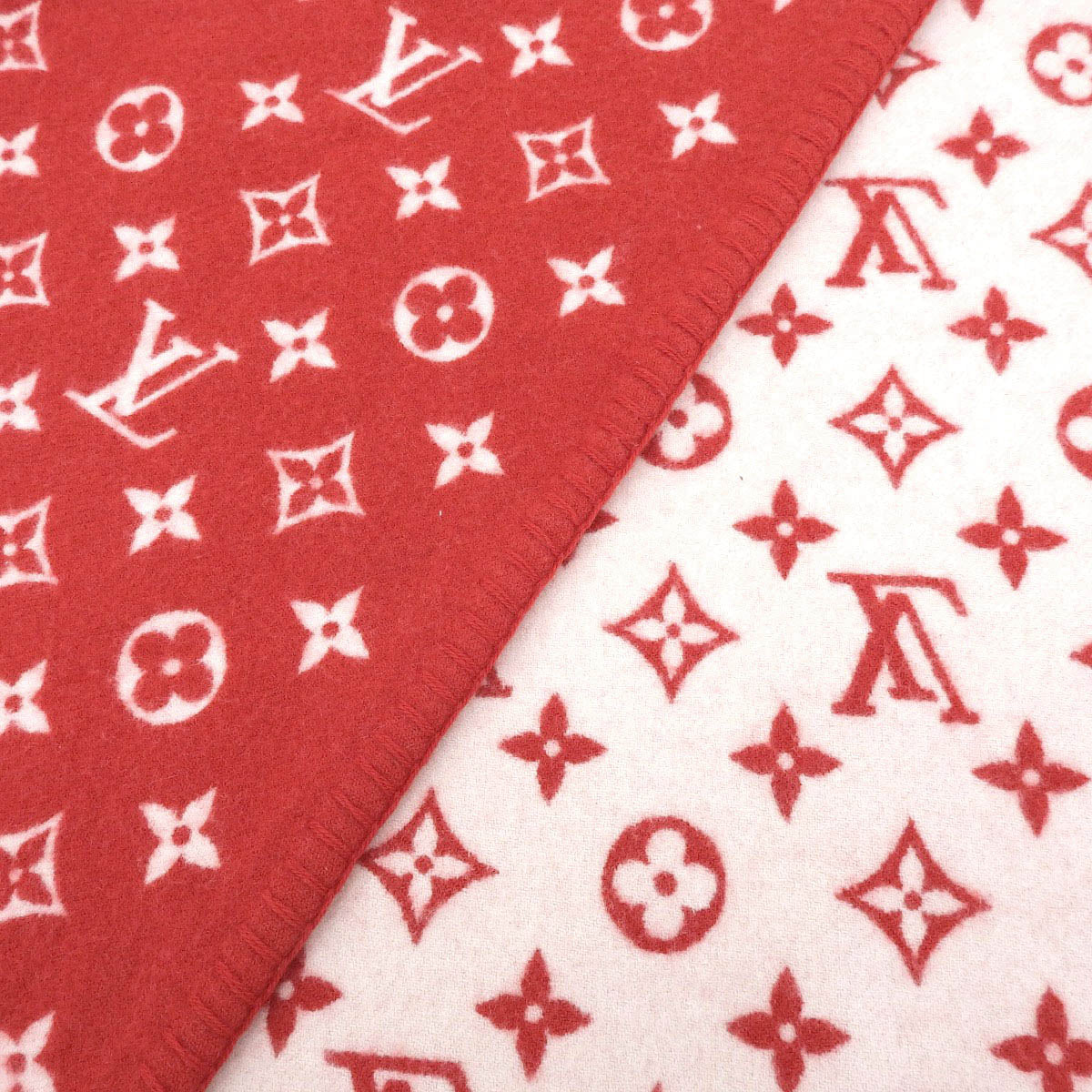 Louis Vuitton Supreme Monogram Blanket Red