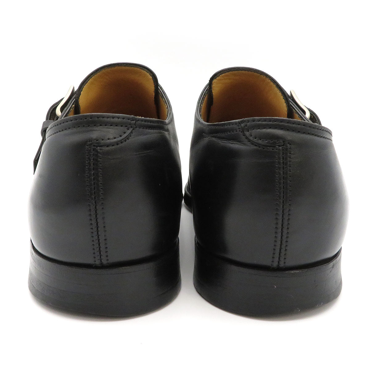 John Lobb Black Leather Double Monk Strap Shoes