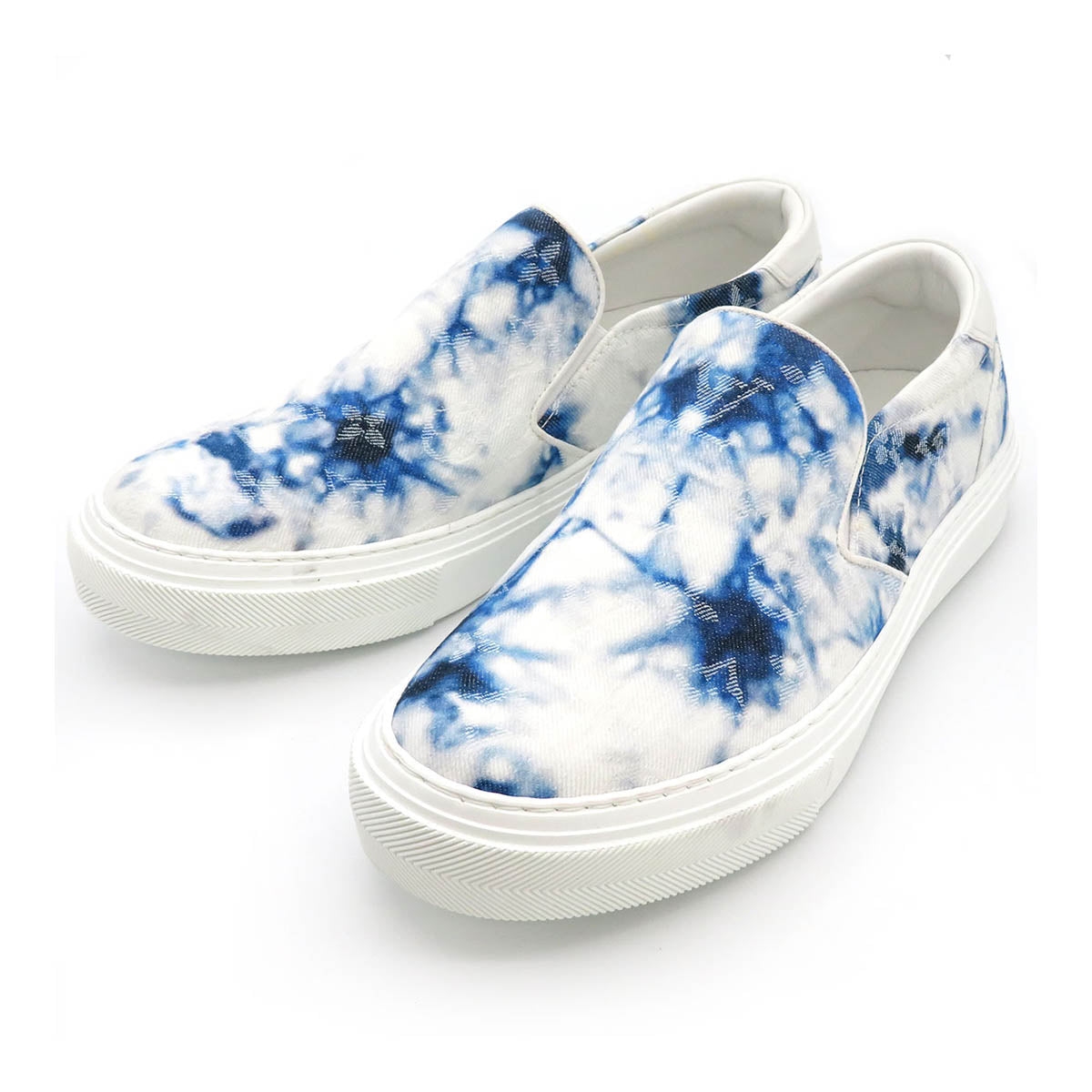 Louis Vuitton Monogram Sneakers White Blue