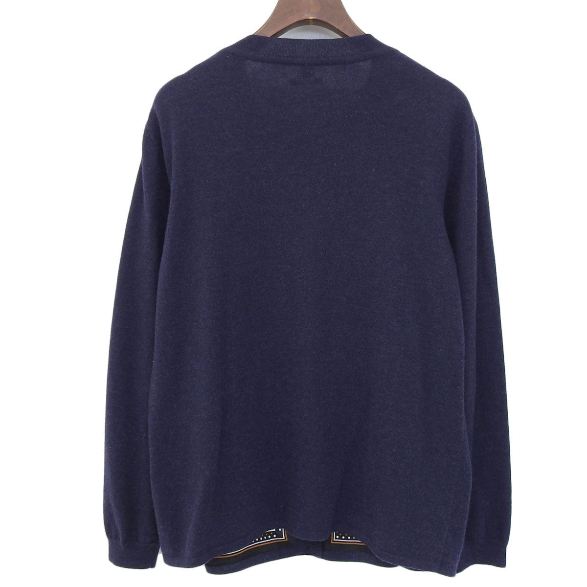 Hermes Silk Wool Cardigan Navy