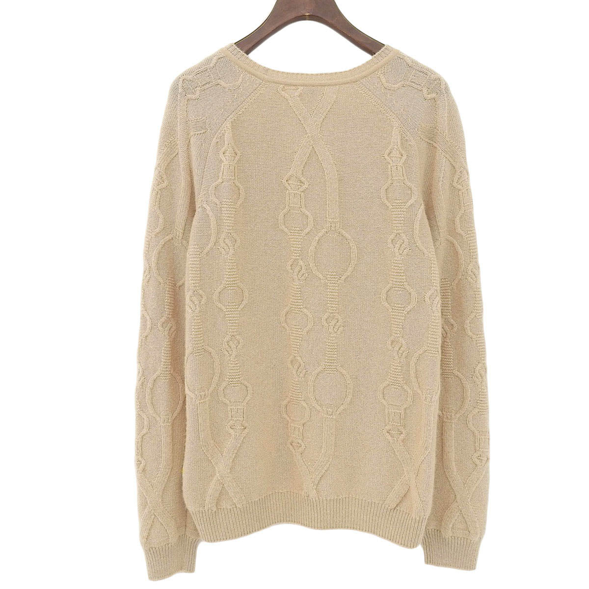 Hermes Silk Knit Sweater Beige Yellow