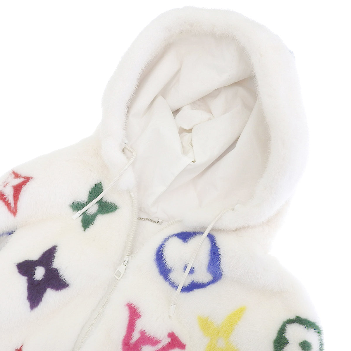 Louis Vuitton Multicolor Mink Fur Hoodie