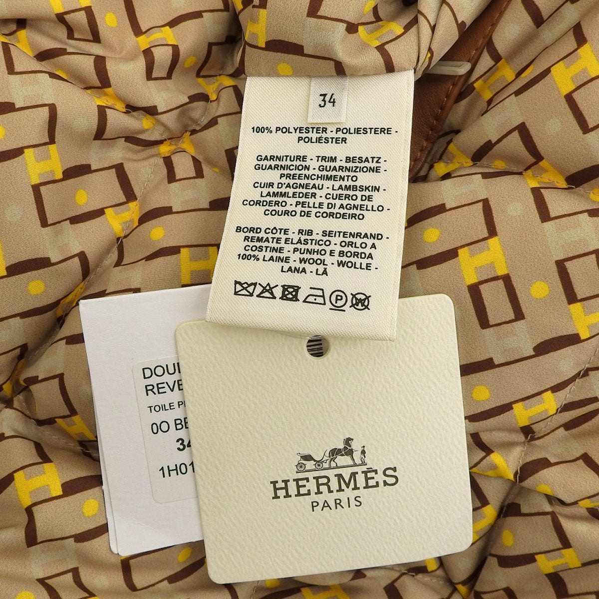 Hermes Reversible Quilted Down Coat