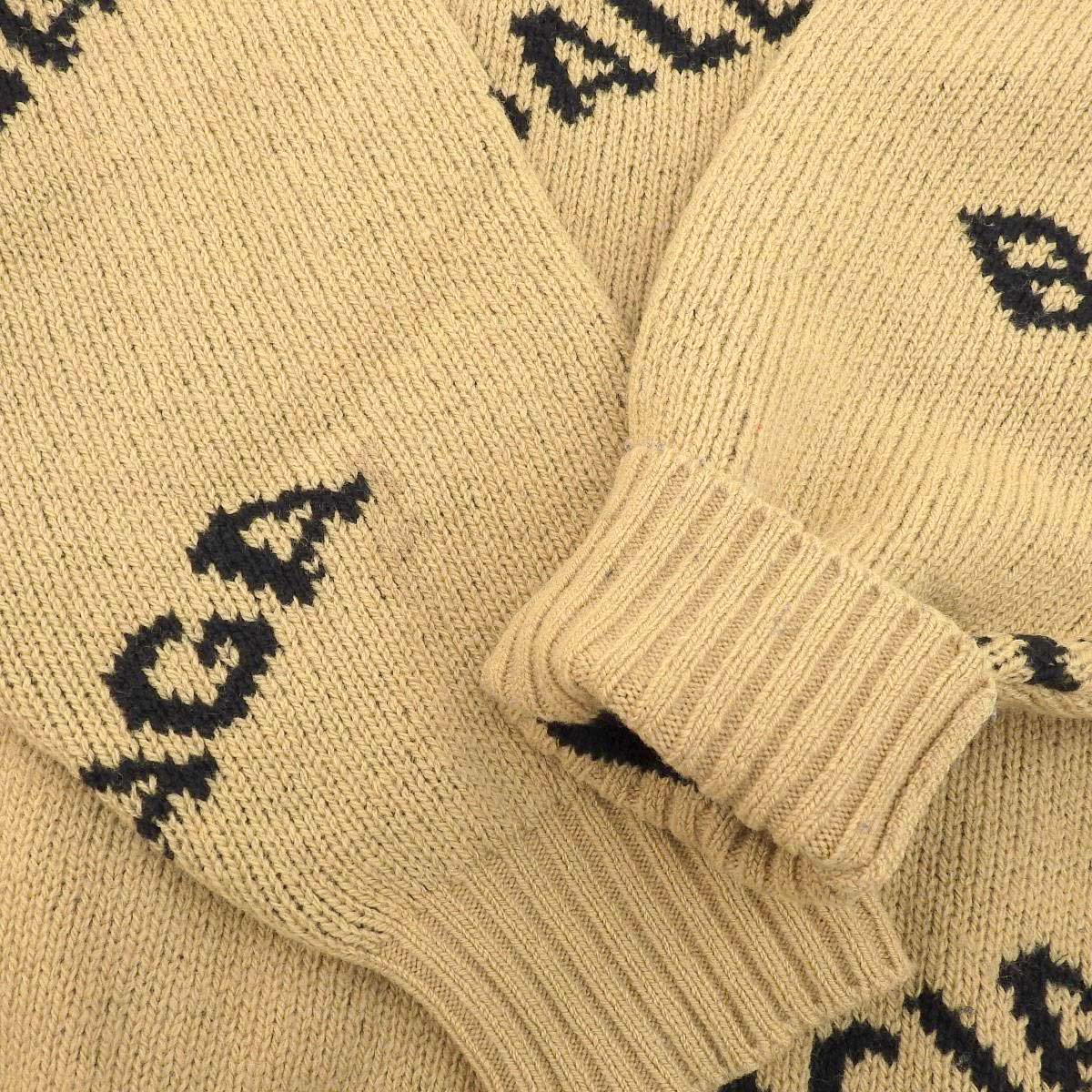 Balenciaga Logo Knit Sweater Beige