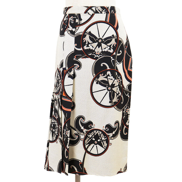 Hermes CLIQUETIS TATTOO AQUARELLE Silk Skirt