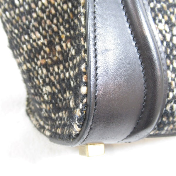 Celine Micro Luggage Tweed Tote Canvas Tote Bag in Very Good Condition