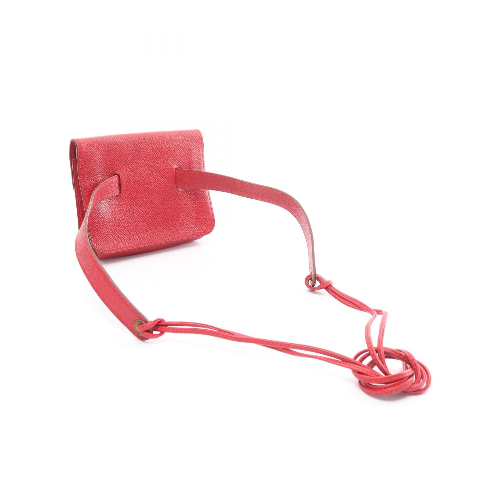 Hermes Pochette Green Waist Bag Red