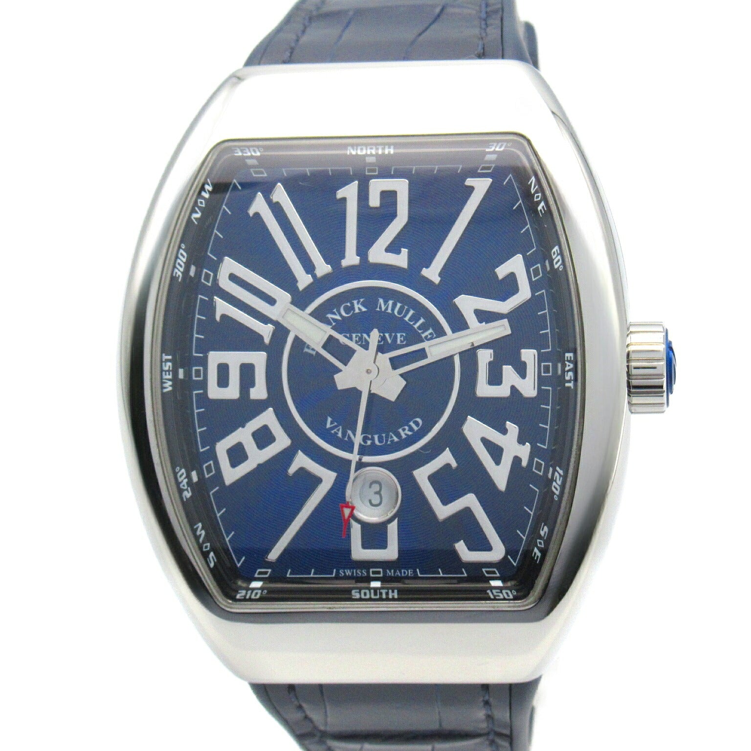 Franck Muller Vanguard Watch Stainless Steel Rubber Strap