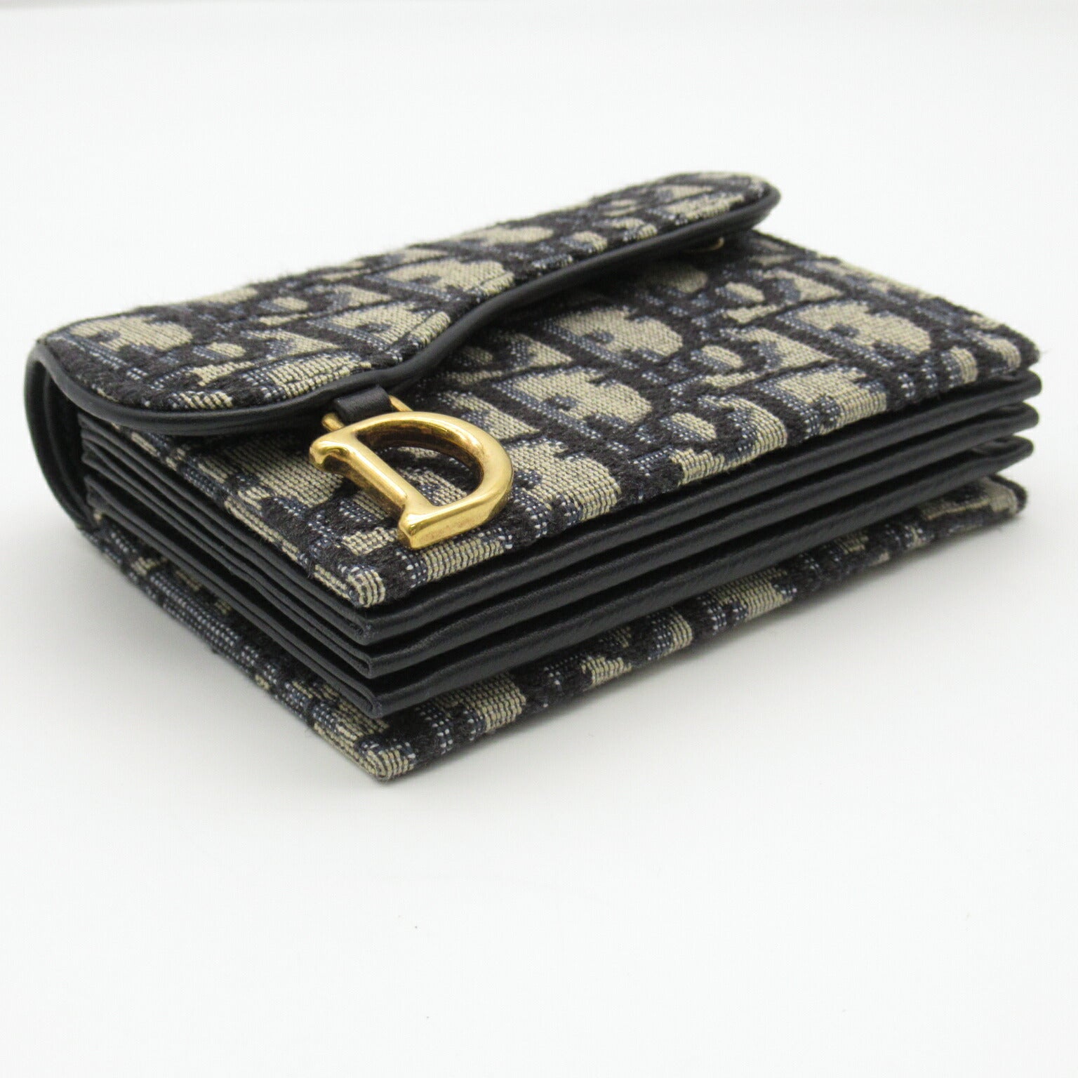 Dior Canvas Card Case Navy