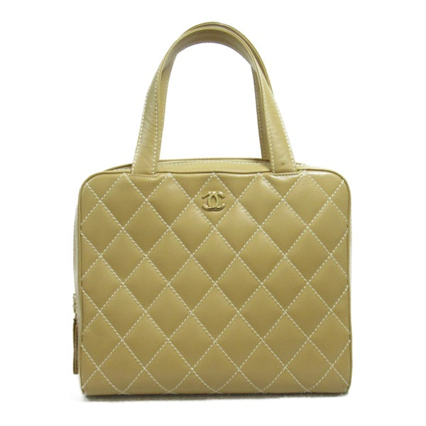 Chanel Wild Stitch Handbag Leather Handbag A14693 in Good condition