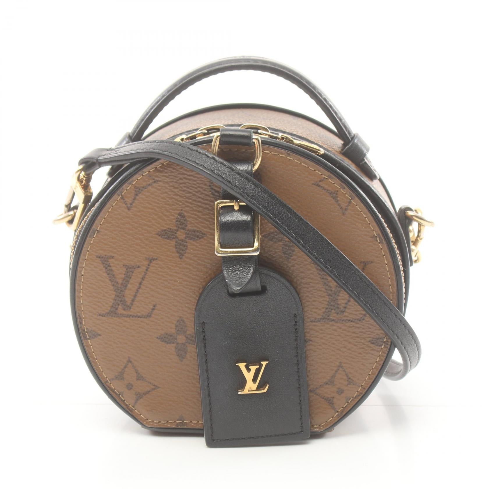 Louis Vuitton Mini Boite Chapeau Canvas Shoulder Bag M68276 in Very Good Condition