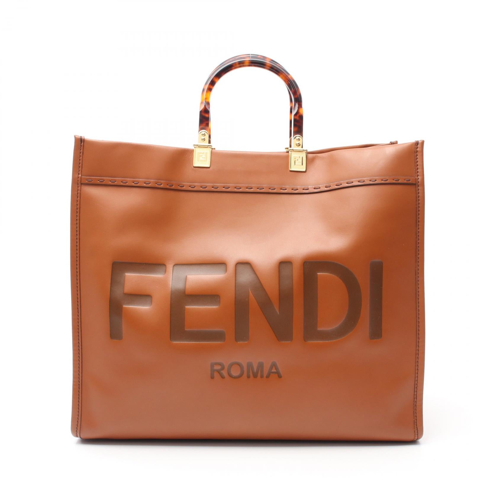 Fendi Leather Sunshine Large Tote Bag