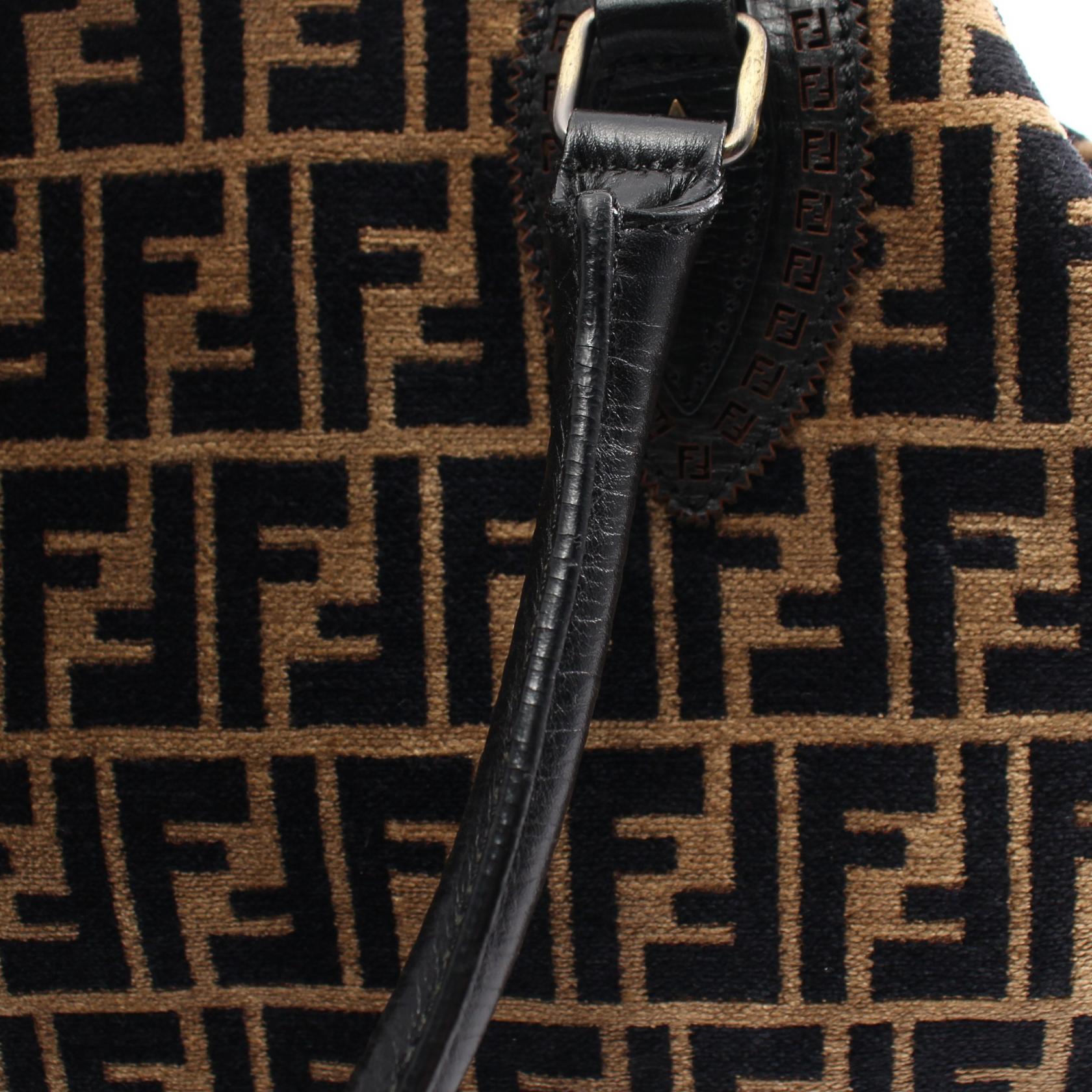 Fendi Zucca Leather Fabric Handbag WS5870