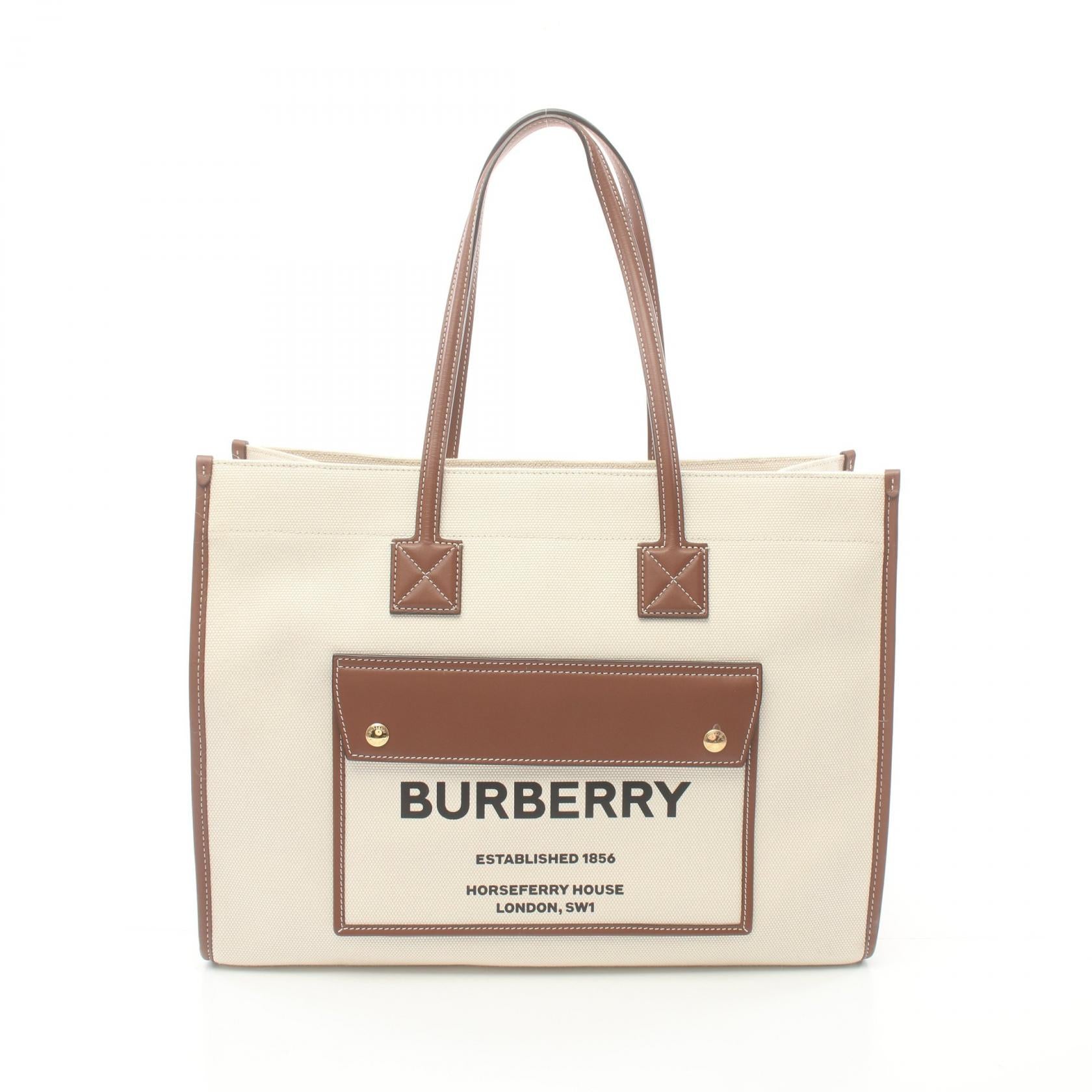 Burberry Medium Freyja Tote Tote Bag Canvas Tote Bag 8044129 in Very Good Condition